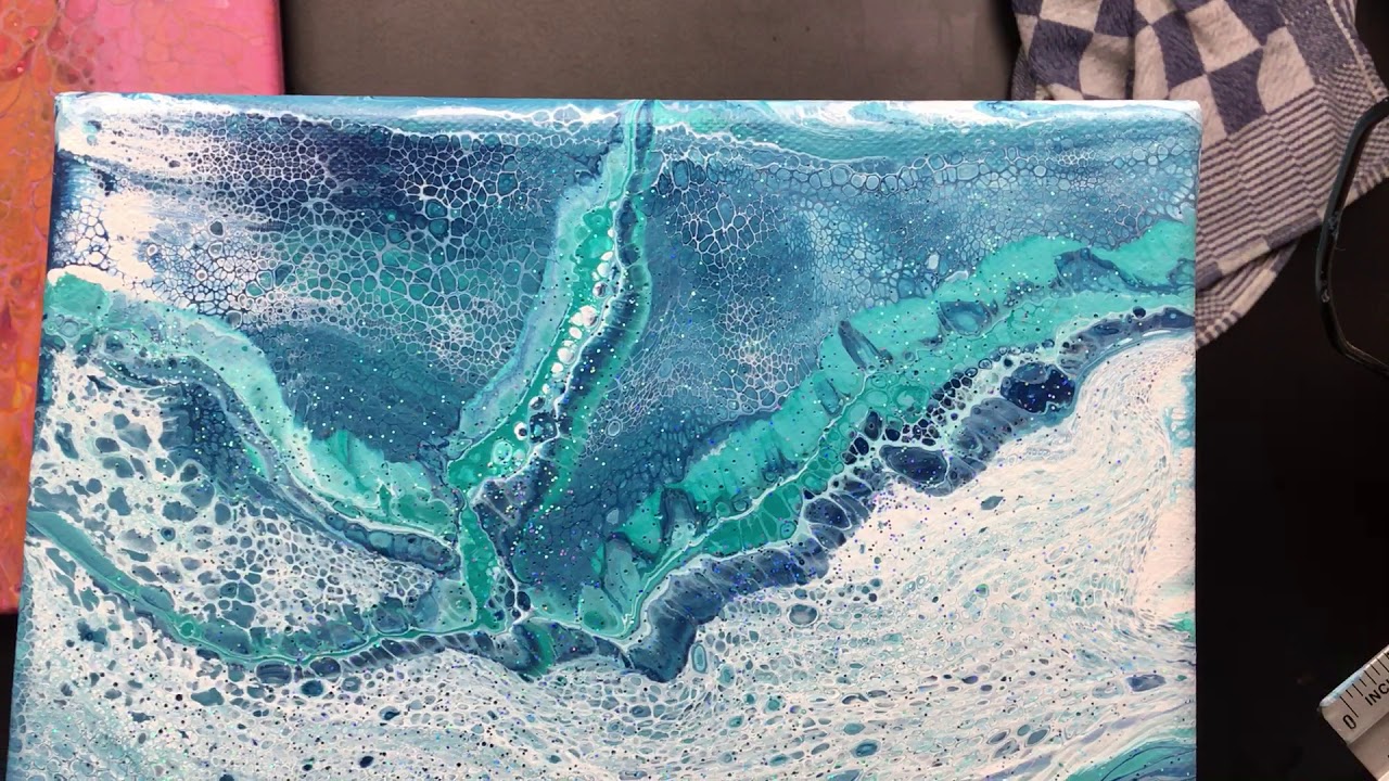 ( 587 ) cleaning an acrylic pour painting