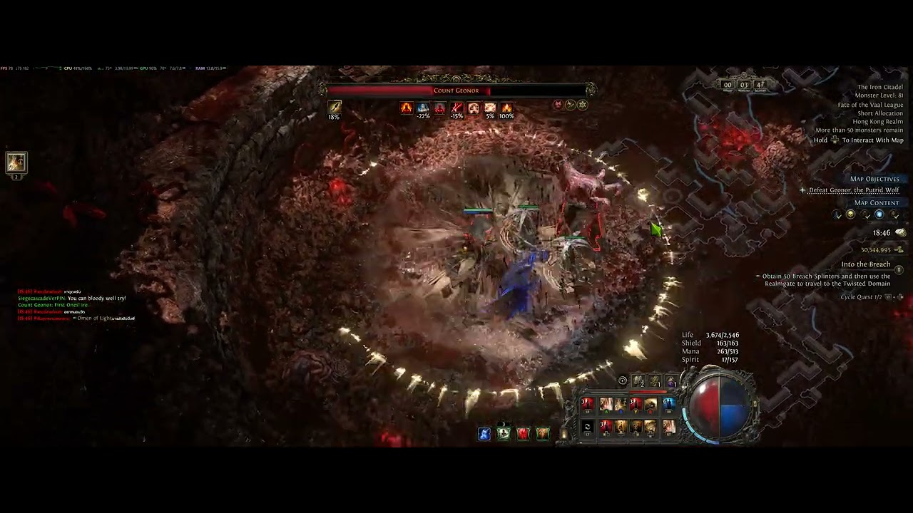 Path of Exile 2 (0.4) Tactician - Siege Cascade BLEEDING vs Boss HP 30M