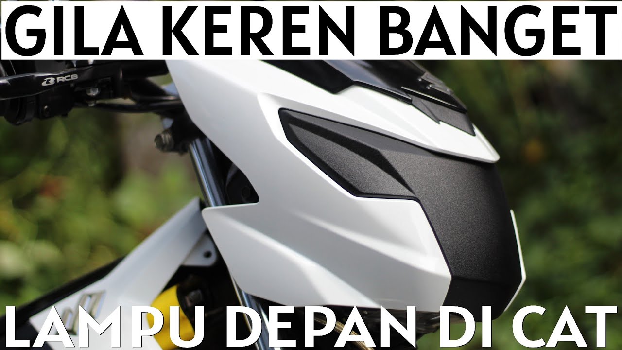 GILA KEREN BANGET LAMPU DEPAN DI CAT HITAM SATRIA F150