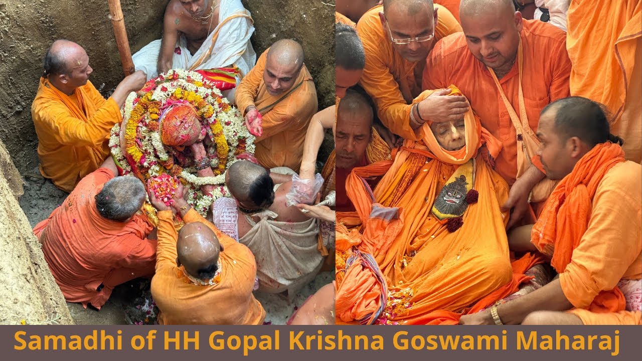 Guru Maharaj Samadhi in Shri Vrindavan Dham || Last Darshan || HH Gopal Krishna Goswami Maharaj