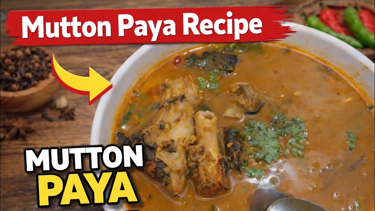 Mutton Paya Recipe | Soft, Juicy & Full of Taste | Easy Home Style Cooking | Bone Broth Curry |