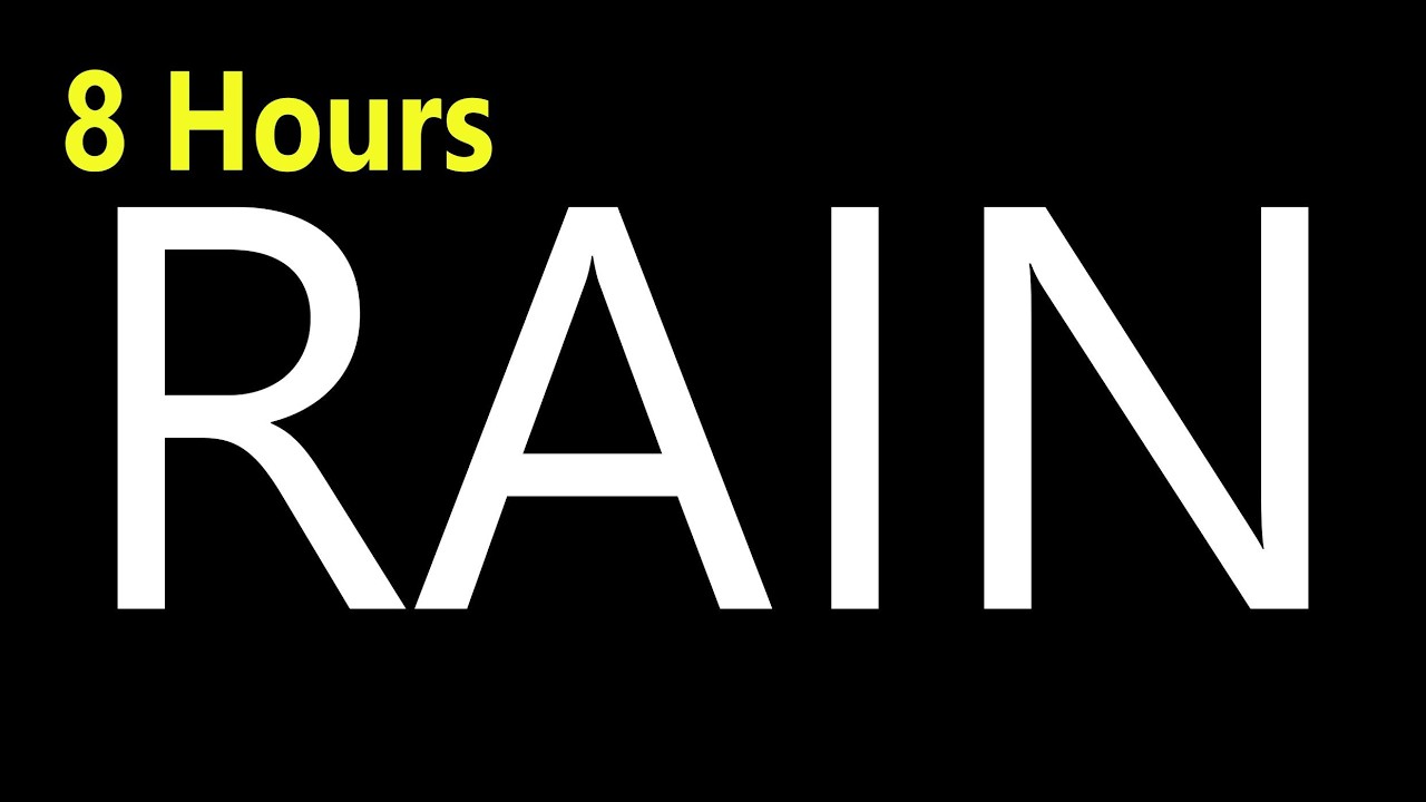 Black Screen White Noise Rain | Rain With Rolling Thunder for Sleeping | 8 Hours