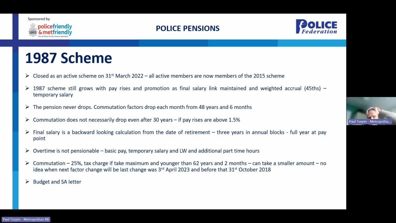 PFEW Webinar - Police Pensions Explained - October 2025