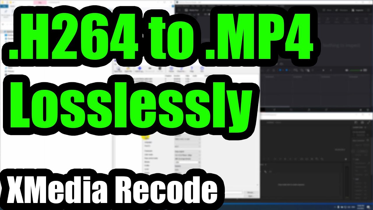 How to convert .H264 into .MP4 (Lossless & Fast method; IP camera video files, Davinci & Premiere)