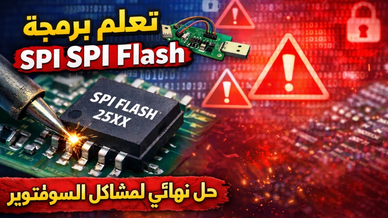 تعلم برمجة ذواكر SPI Flash | حل نهائي لمشاكل السوفتوير.