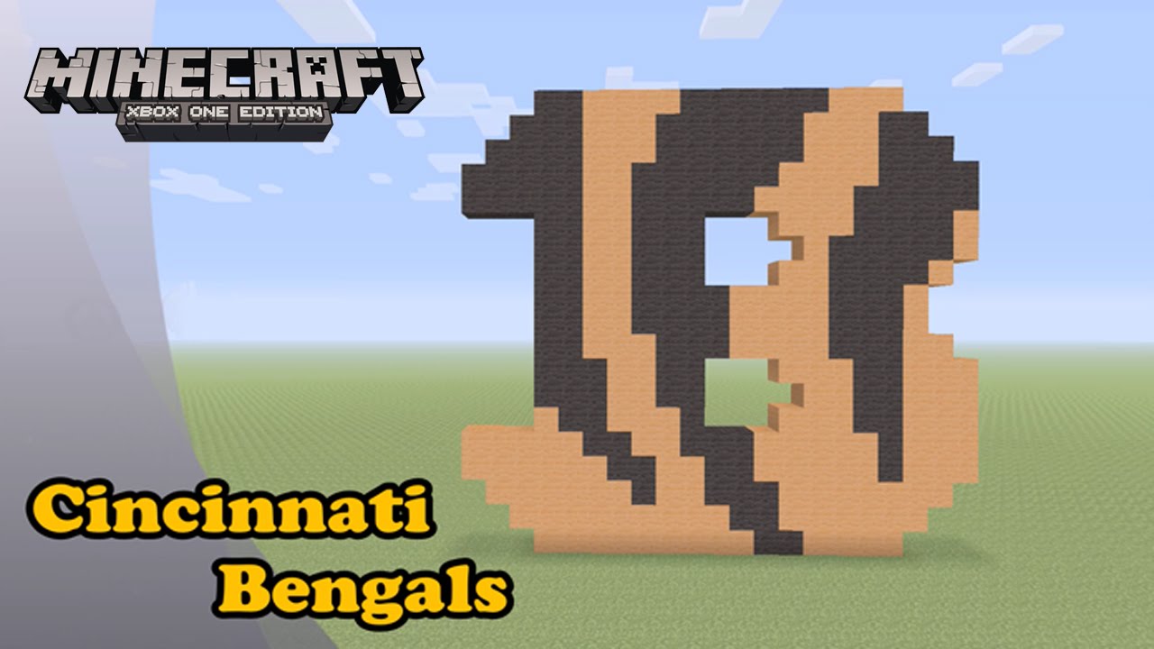 Minecraft: Pixel Art Tutorial and Showcase: Cincinnati Bengals (NFL)
