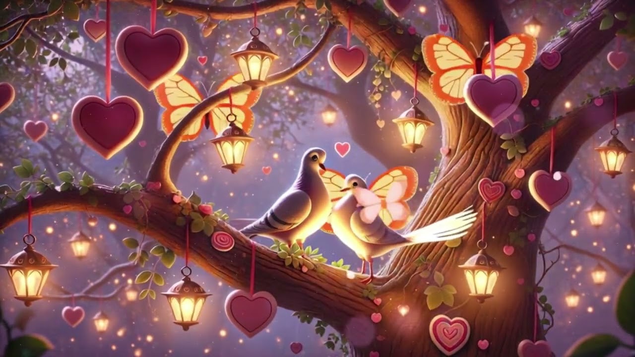 Soft Jazz Instrumental Background Music 💕 Valentine’s Day Adorable Pigeons to Work, Study & Focus