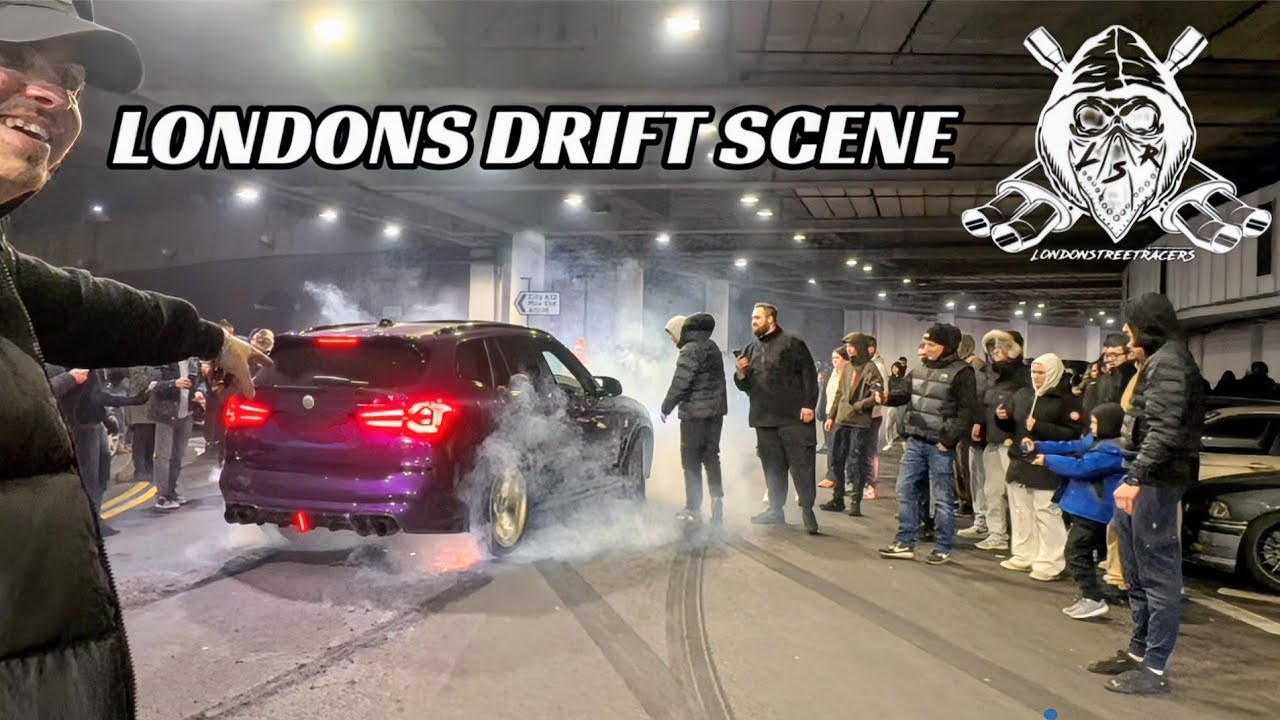 Безумная новогодняя встреча автомобилей в Лондоне 2024 года от @londonstreetracers 💨