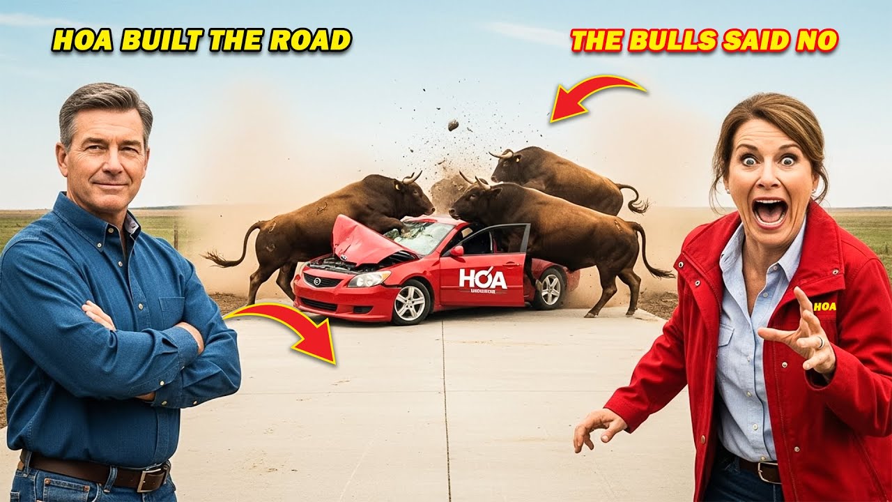 HOA Karen Built a Road Through My Pasture — Then Screamed as Bulls Charged Their Cars