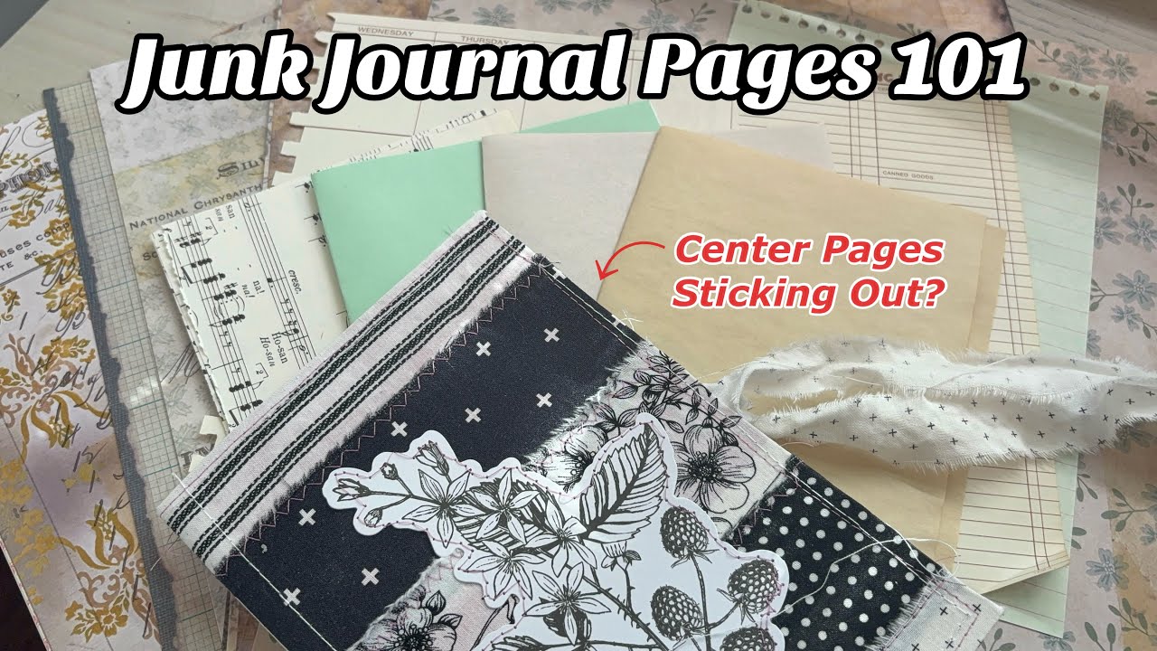 How I Choose and measure My Journal Pages to fit perfectly / full fabric scrap journal tutorial Q&A