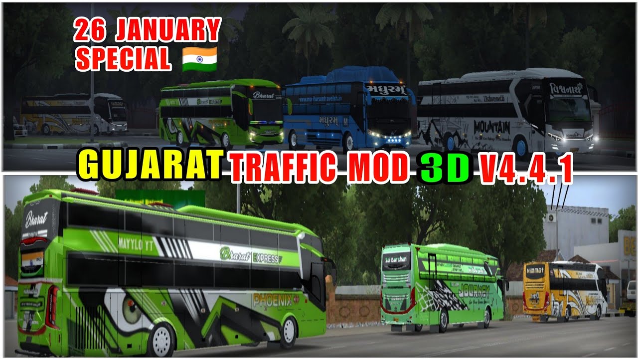 V4.4.1 GUJARAT 3D TRAFFIC MOD UPCOMING 26 JANUARY SPECIAL 🇮🇳 | NEW GUJARAT TRAFFIC MOD V4.4.1