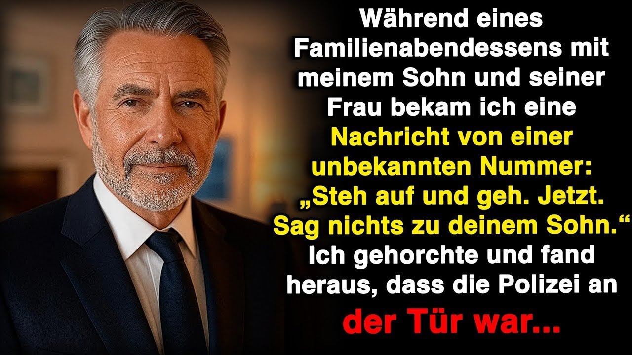 Beim Abendessen mit meinem Sohn bekam ich eine Nachricht  „Steh auf und geh, sag nichts!“