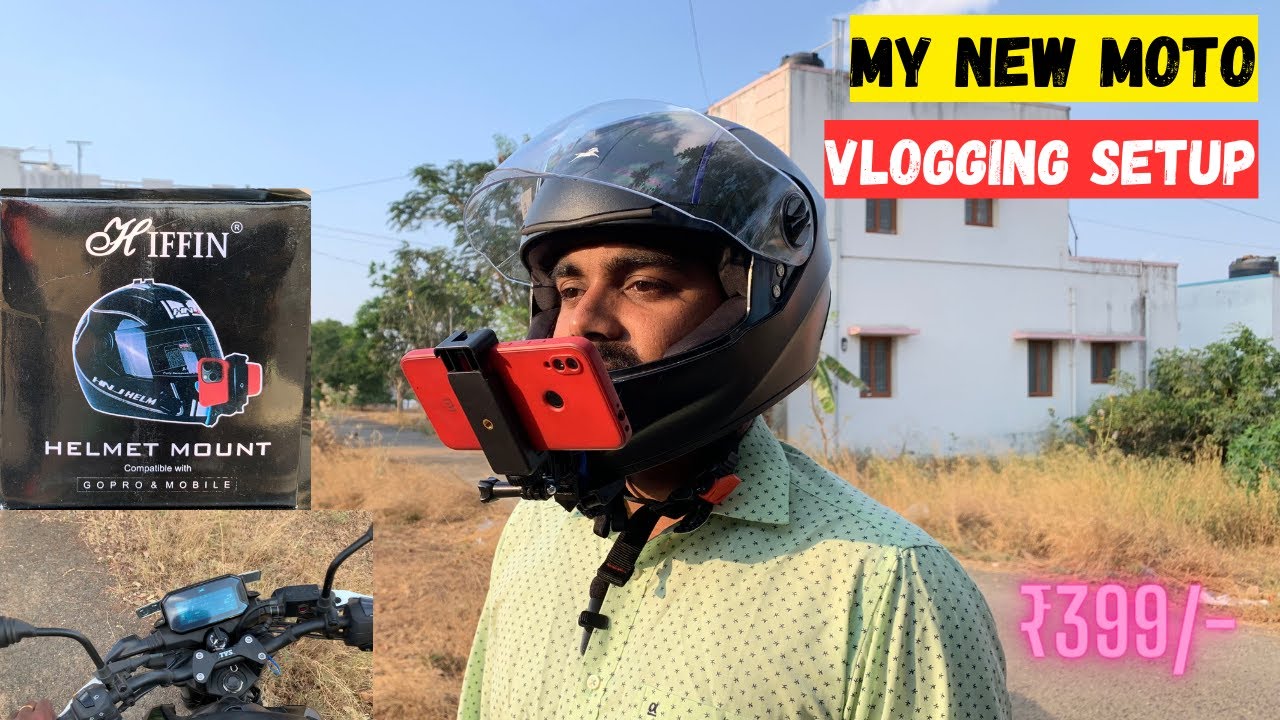My New Moto vloging setup | Review | How to use helmet mount? | Gopro | Time Tv | Tamil