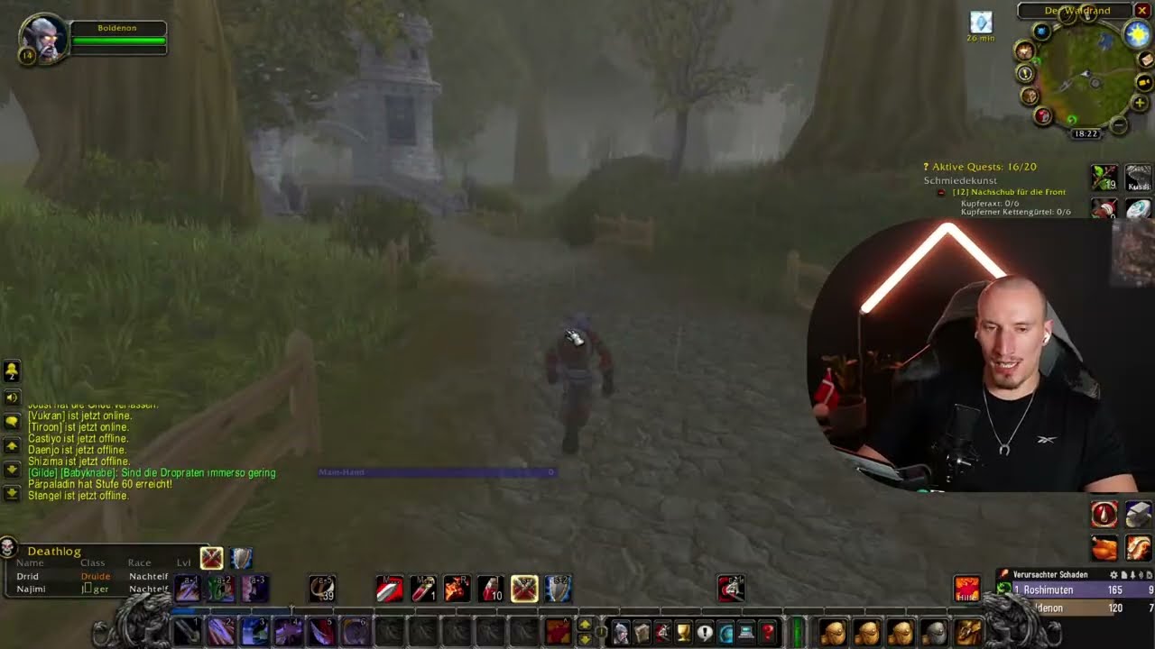 WoW HC Warri Solo Westfall Grind [Level 14-15] - 2 von 4 Freunden Tod… Tag 3