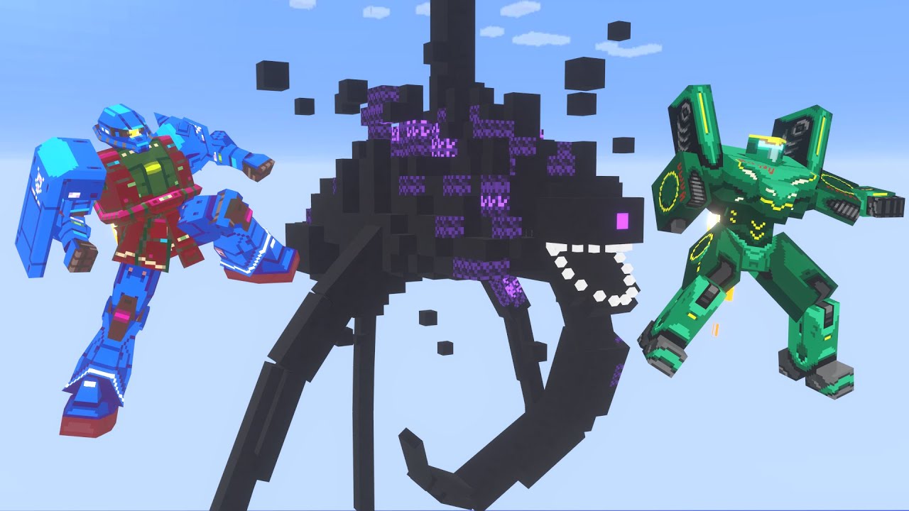 Pacific Rim (Battle Robot and Monster) Part 3 - Minecraft Animation