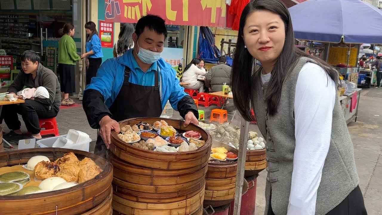【寻尝姐妹】在惠州吃下午茶，小摊开在菜市场，俩人花了50元看看吃了点啥
