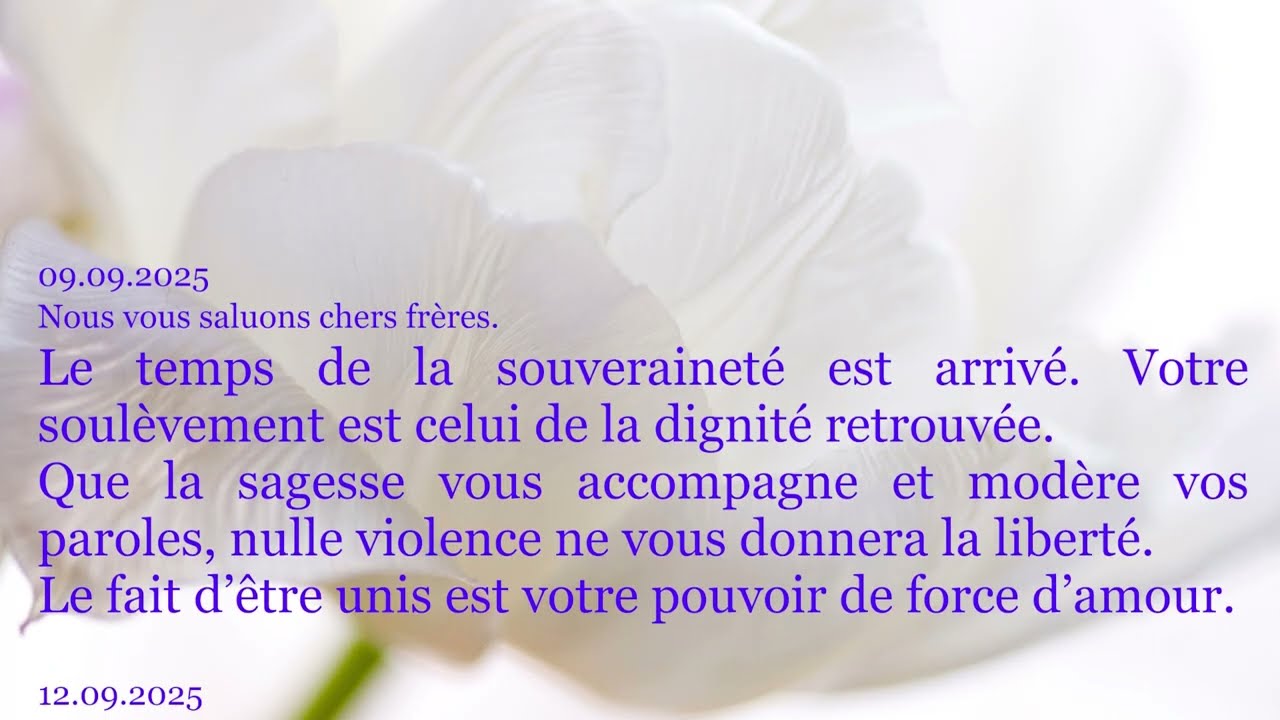 Messages reçus en Septembre 2025 - Éveil Spirituel - Conscience