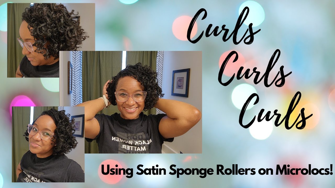 Curling my Microlocs using Satin Sponge Rollers