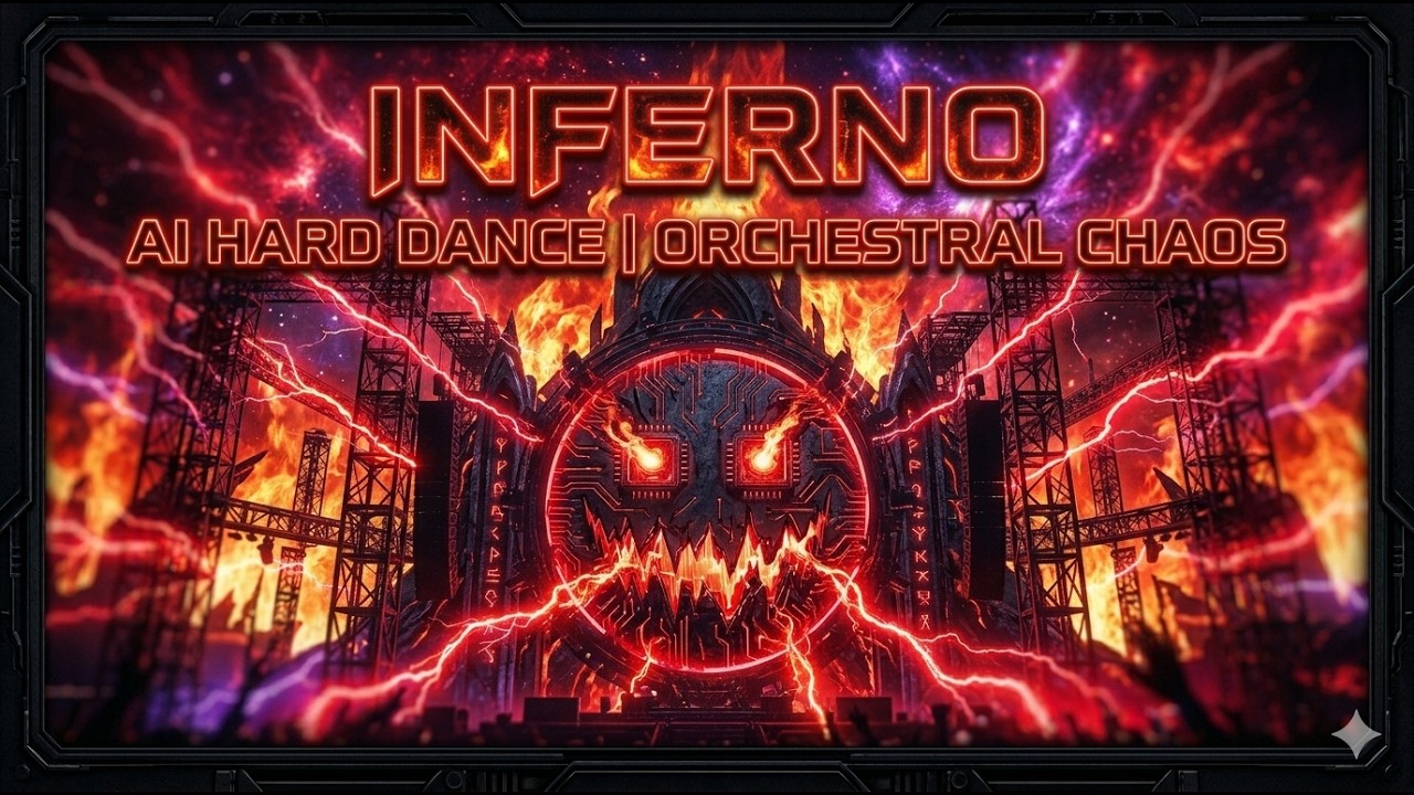 AI-Rave Central - Inferno - AI Hard Dance | Hardstyle Kicks & Choirs of Chaos (Official Audio)
