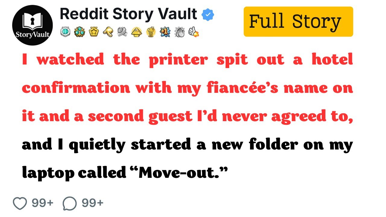 I watched the printer spit out a hotel confirmation with my fiancée’s name on it and a second guest