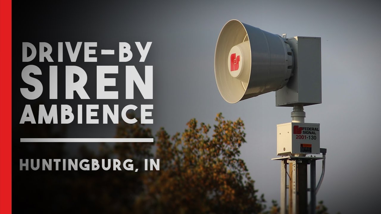 Drive-By Siren Ambience 6/1/2020 | Huntingburg, IN (Dubois Co.Tornado Siren Test)
