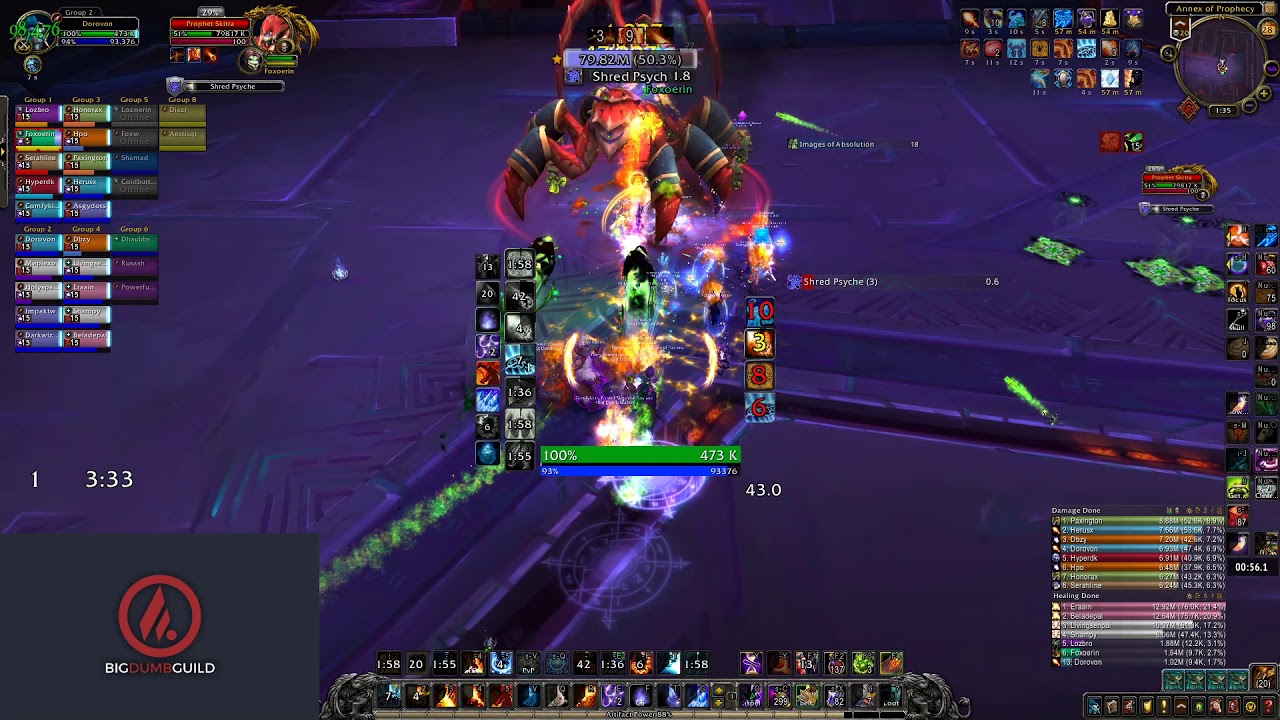 Big Dumb Guild - Mythic - Prophet Skitra - Fire Mage - World 4th Kill