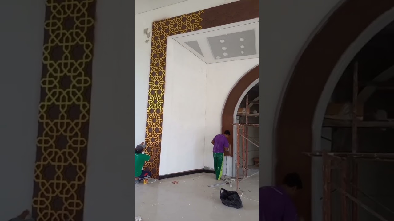 pengecatan interior dan ornamen mesjid #pengecatan #tukangcat #painting #jasacat #project