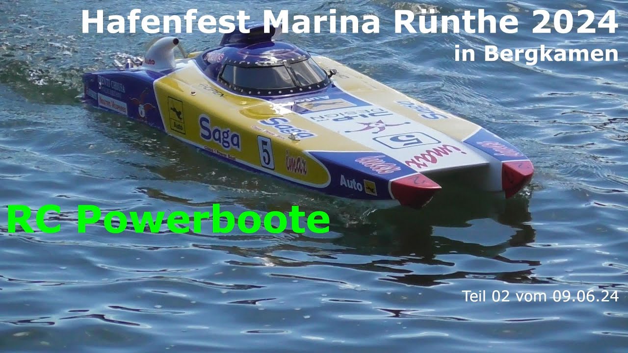 Hafenfest Marina Rünthe 2024 in Bergkamen, RC Powerboote Teil 2😲