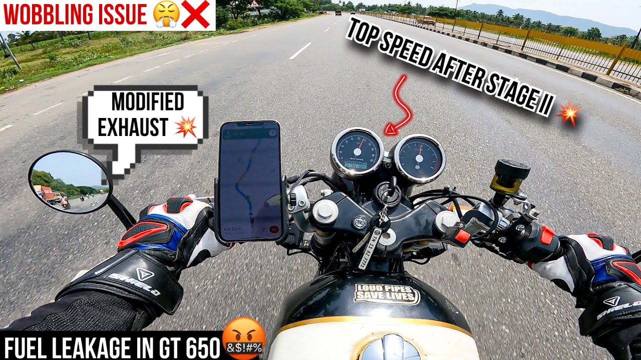 TOP SPEED AFTER STAGE‼️II GT650❌|| CODE 6 tuned💥pops n bangs || PETROL LEAK ISSUE🤬 || UNKNOWNRIDER