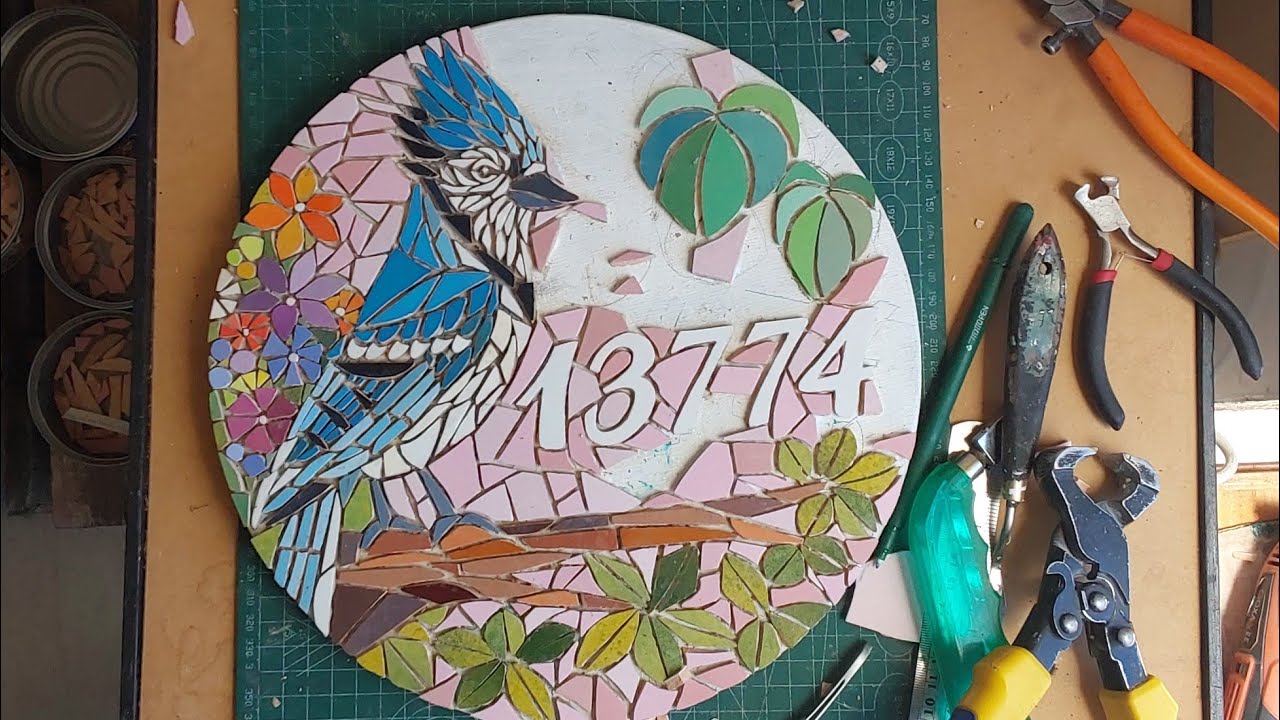 🧩APRENDIENDO MOSAICO 🌱PROCESO CREATIVO 🌱 el fondo Clase 9 #mosaic  #diyprojects #tutorial #diy 