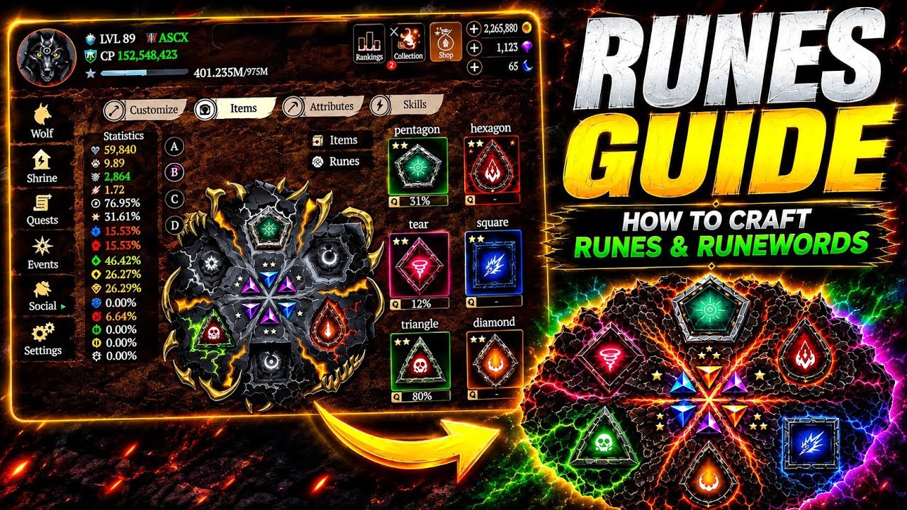 Runes & Runewords Guide | How to Craft, Equip & Use Them | The Wolf
