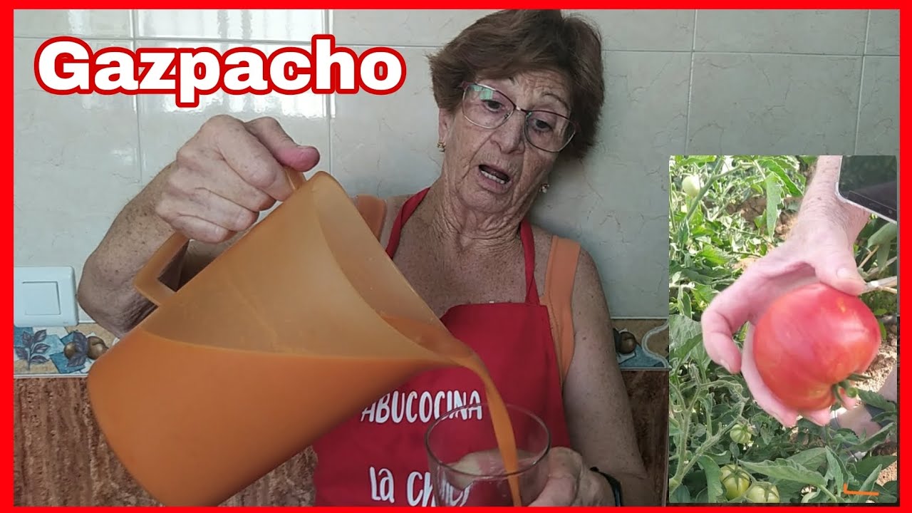 Cómo hacer gazpacho andaluz de la huerta🍅 una receta de generaciones atrás |abucocina|
