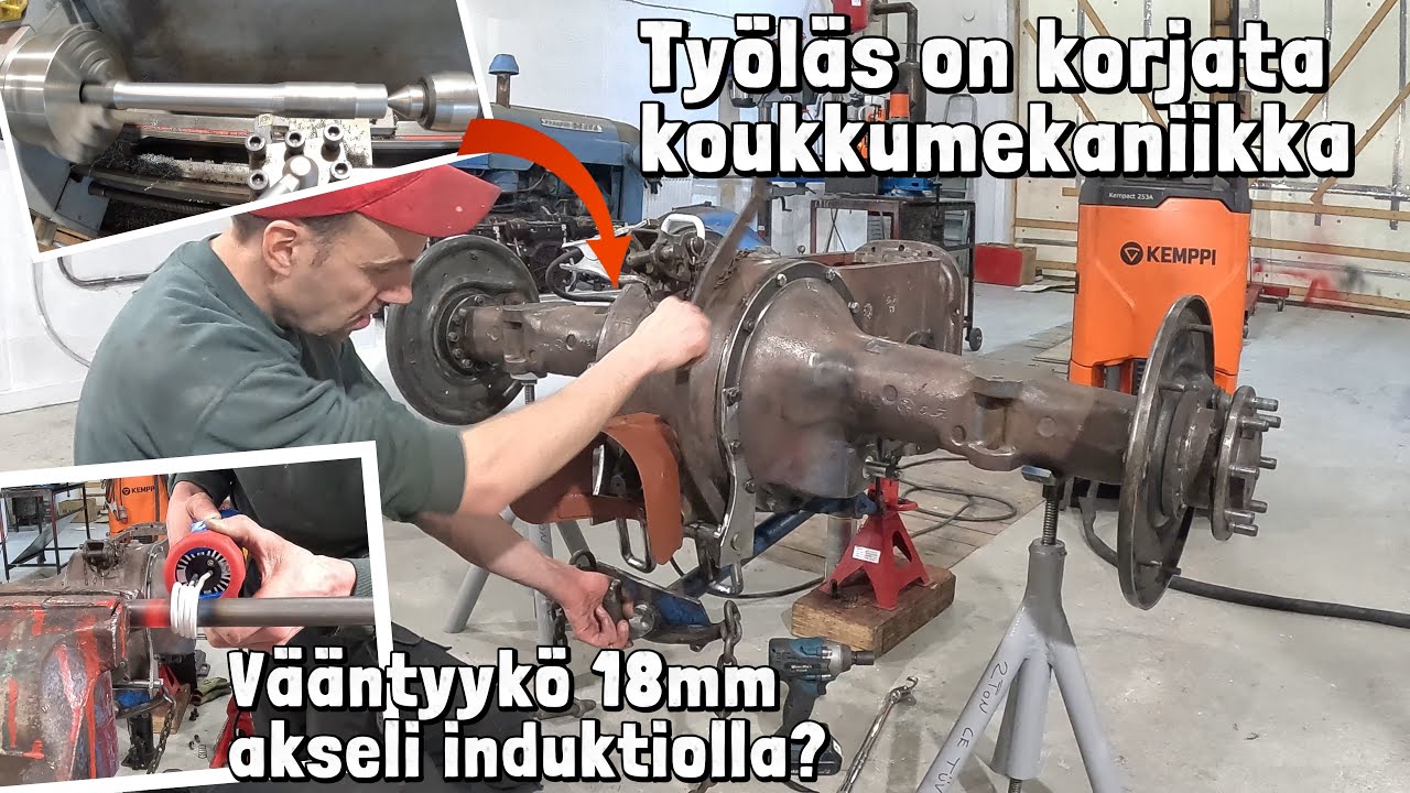 Fordson DEXTA - Vetokoukun mekaniikka ihan rikki | sorvataan, jyrsitään, hitsataan, prässiä, vääntöö