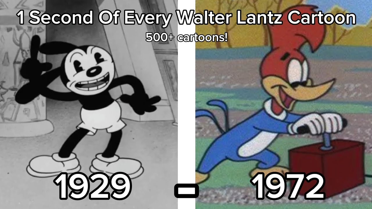 1 Second Of Every Walter Lantz Cartoon (1929-1972)