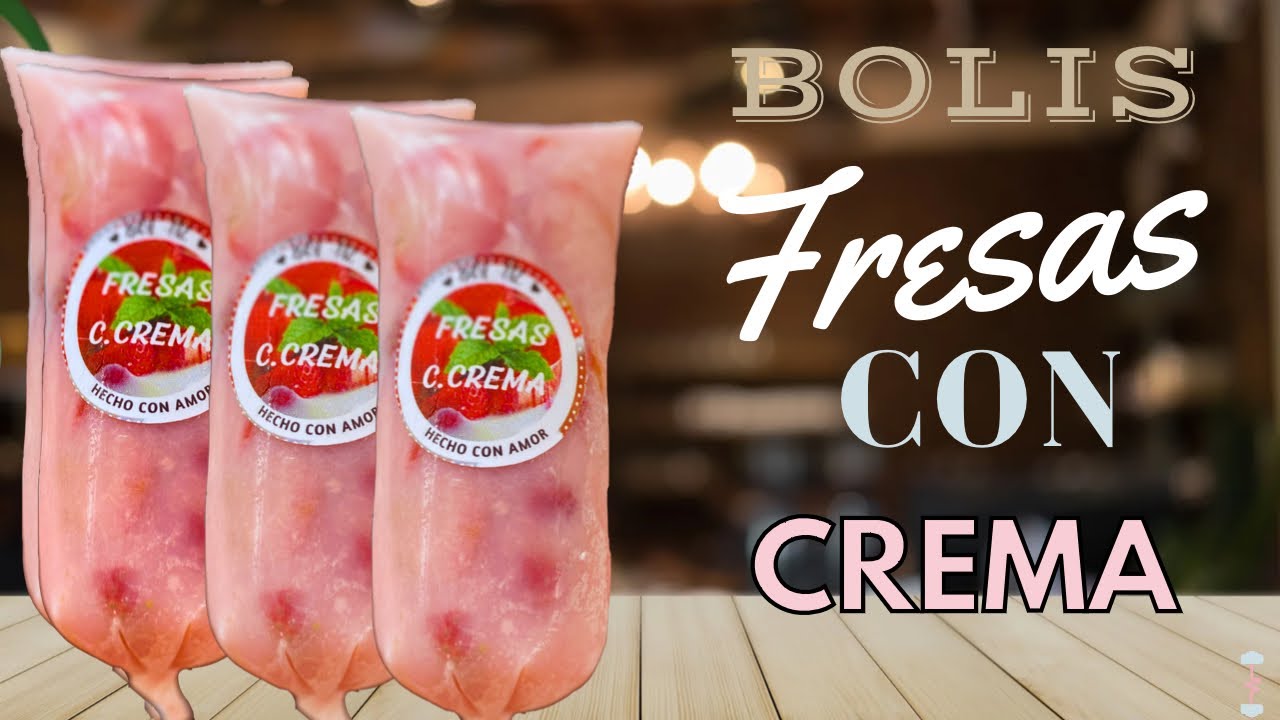 BOLIS de FRESAS CON CREMA SUPER CREMOSOS RECETA PARA NEGOCIO (VERSION ECONOMICA )