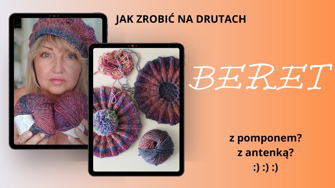 Jak zrobić na drutach beret.