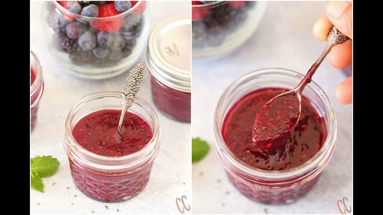 Instant Pot Chia Seed Mixed Berry Jam | No pectin small batch Jam | Pressure cooker Jam Recipe