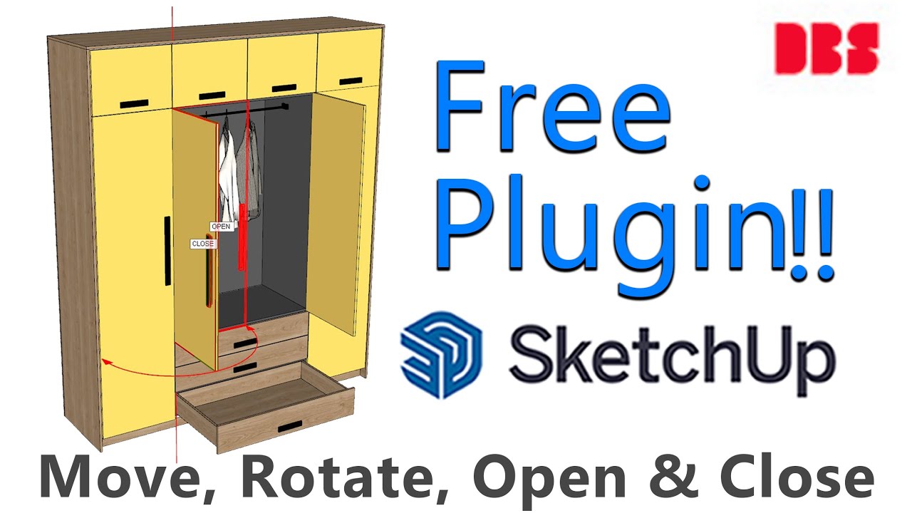 FREE SketchUp Extension For Animating Doors and Drawers