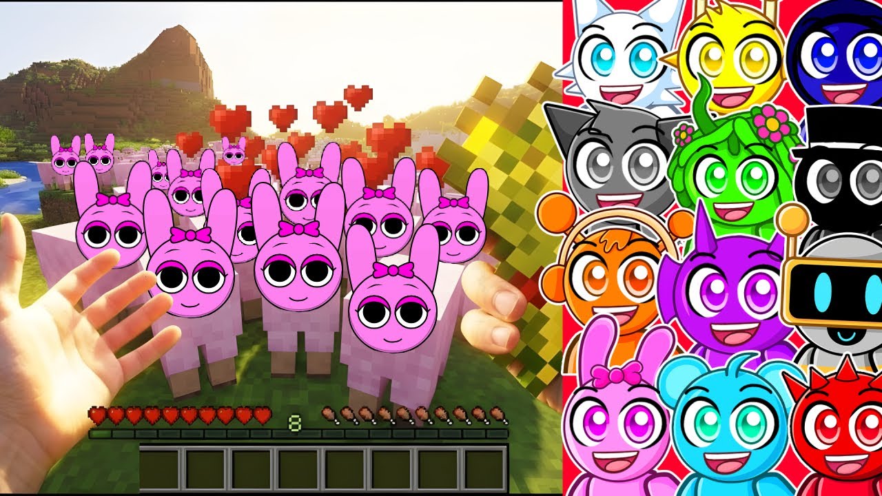 Reacting To PINKI SHEEP ARMY IN MINECRAFT!..