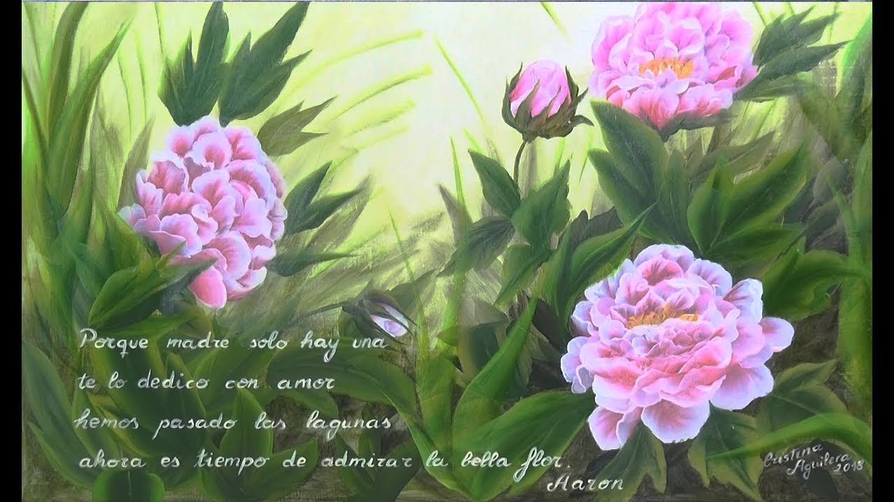 Pintar peonias, un regalo  especial