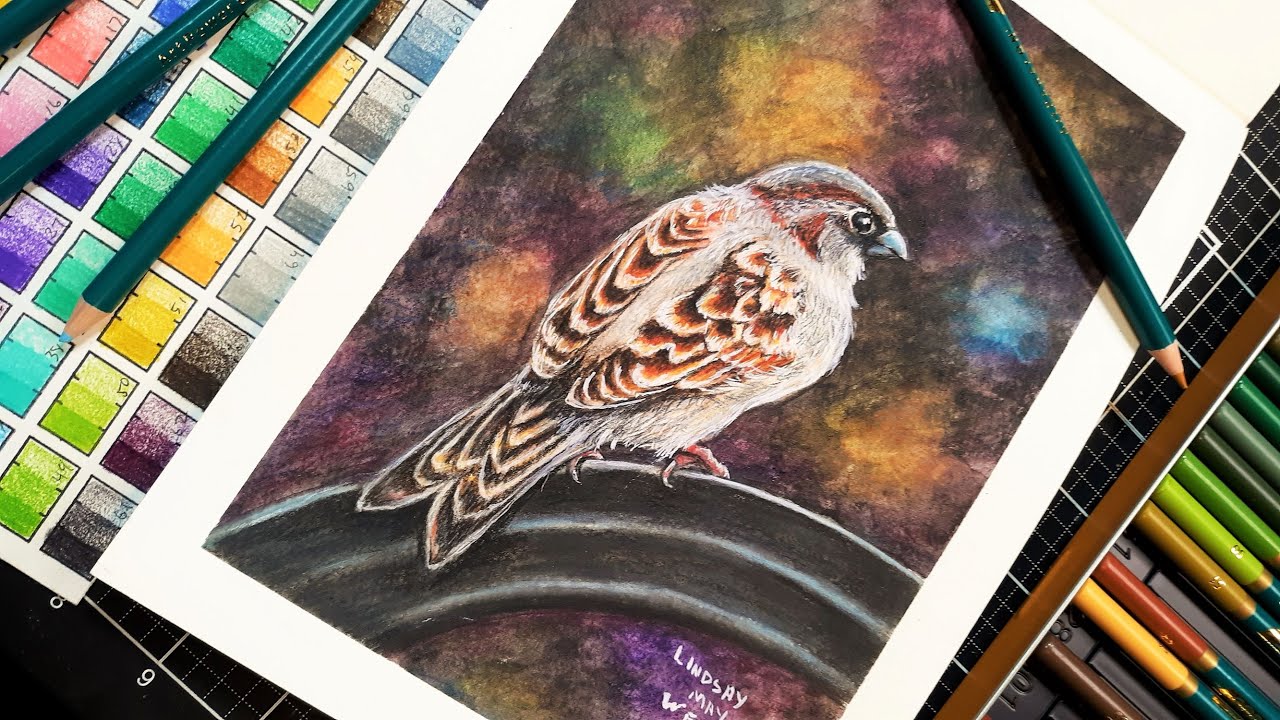 How to Combine Watercolor Pencils & Wax Colored Pencils // Sketchbook Sunday