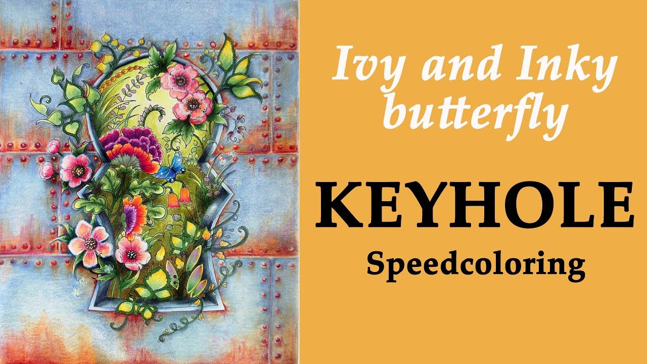 The KEYHOLE.  Speedcoloring in 'Ivy and Inky butterfly' / Раскраска-антистресс