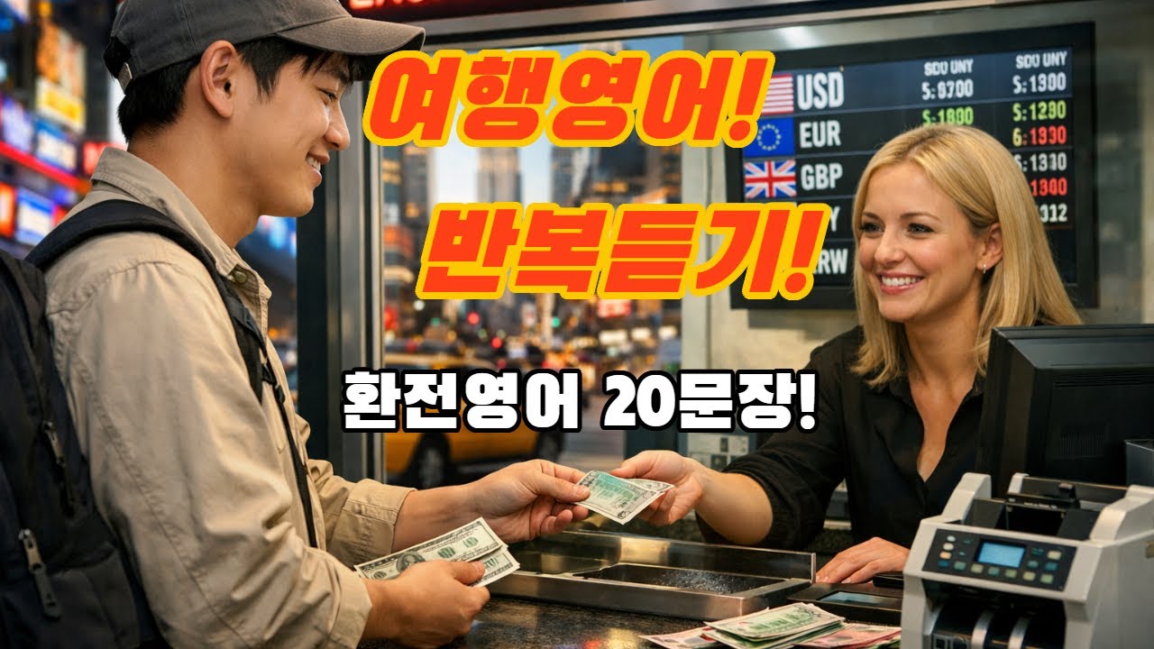 (여행영어)(Part33)해외에서 환전 할 때 사용하는 필수 영어 20 문장