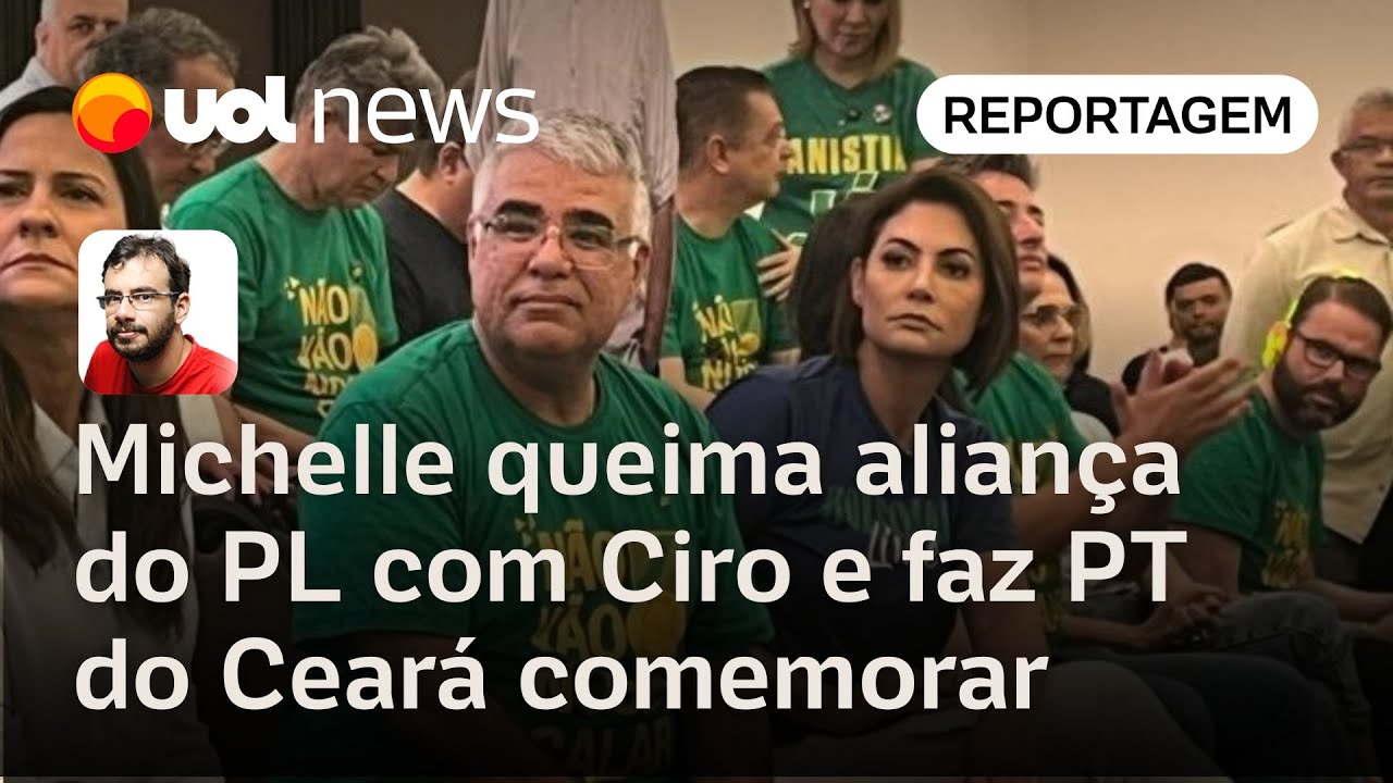 Michelle Bolsonaro queima aliança do PL com Ciro Gomes e faz PT do Ceará comemorar | Madeiro
