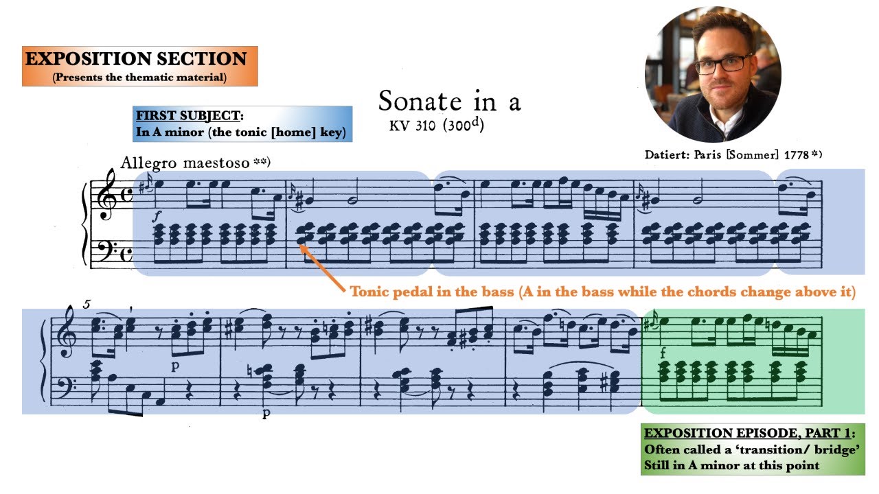 Annotated Score - Mozart Piano Sonata in A Minor K.310