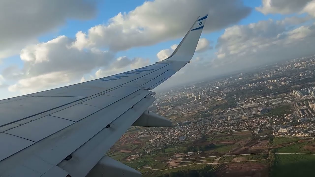 Take Off from Tel-Aviv (Israel 🇮🇱) on an EL AL B737-800 aircraft in daylight
