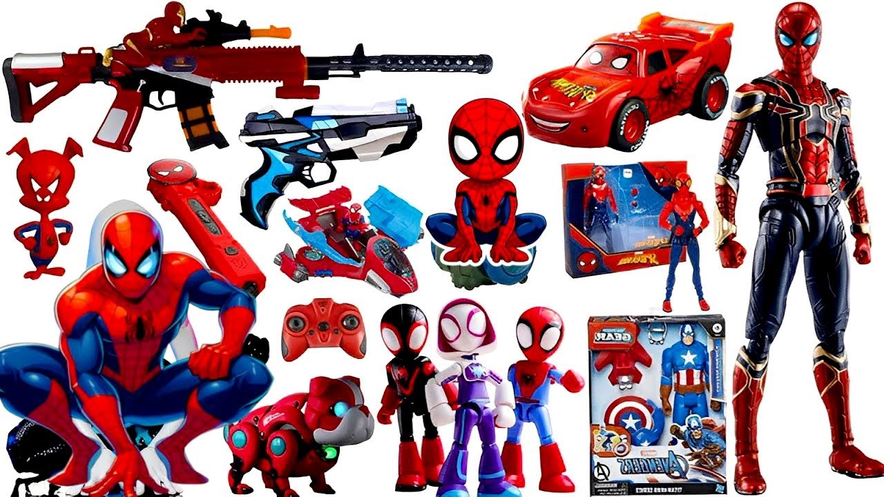 Marvel Spider-Man series unbox,popular Spider-Man action dolls,Spider-Man popular electric toys gun