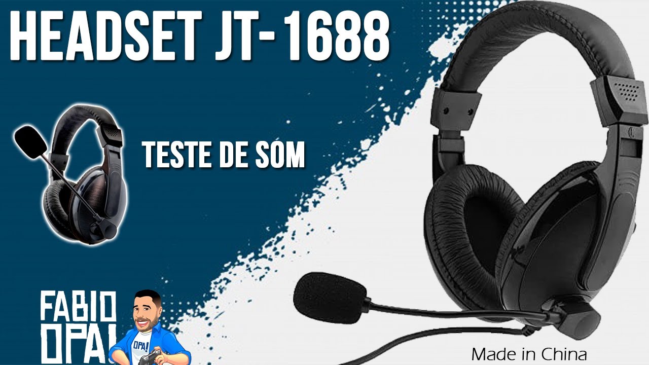 Headset JT-1688 - Excelente Custo-Benef&iacute;cio - Headset da Crise - Apresenta&ccedil;&atilde;o e Testes de Som