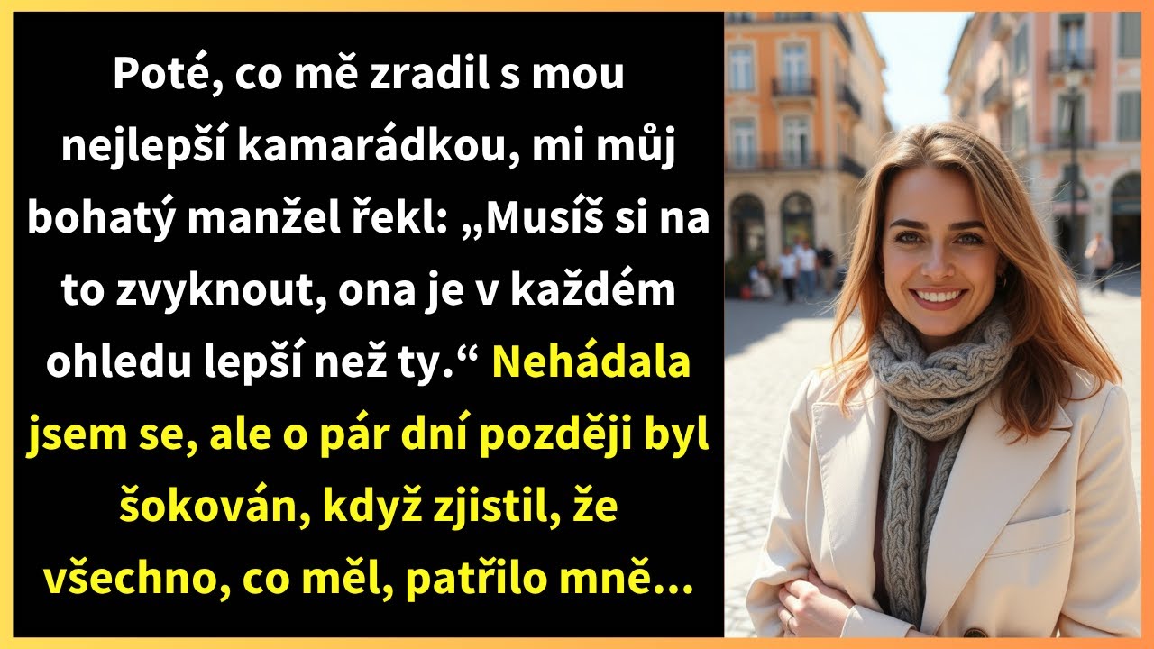 Poté, co mě zradil s mou nejlepší kamarádkou, mi můj bohatý manžel řekl: „Musíš si na to zvyknout,