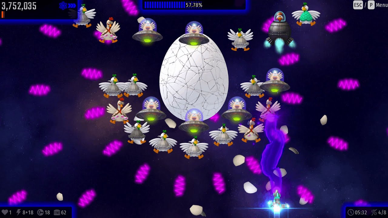 Chicken Invaders Universe 142.3 - Max Difficulty (CI2) Mother Hen Ship